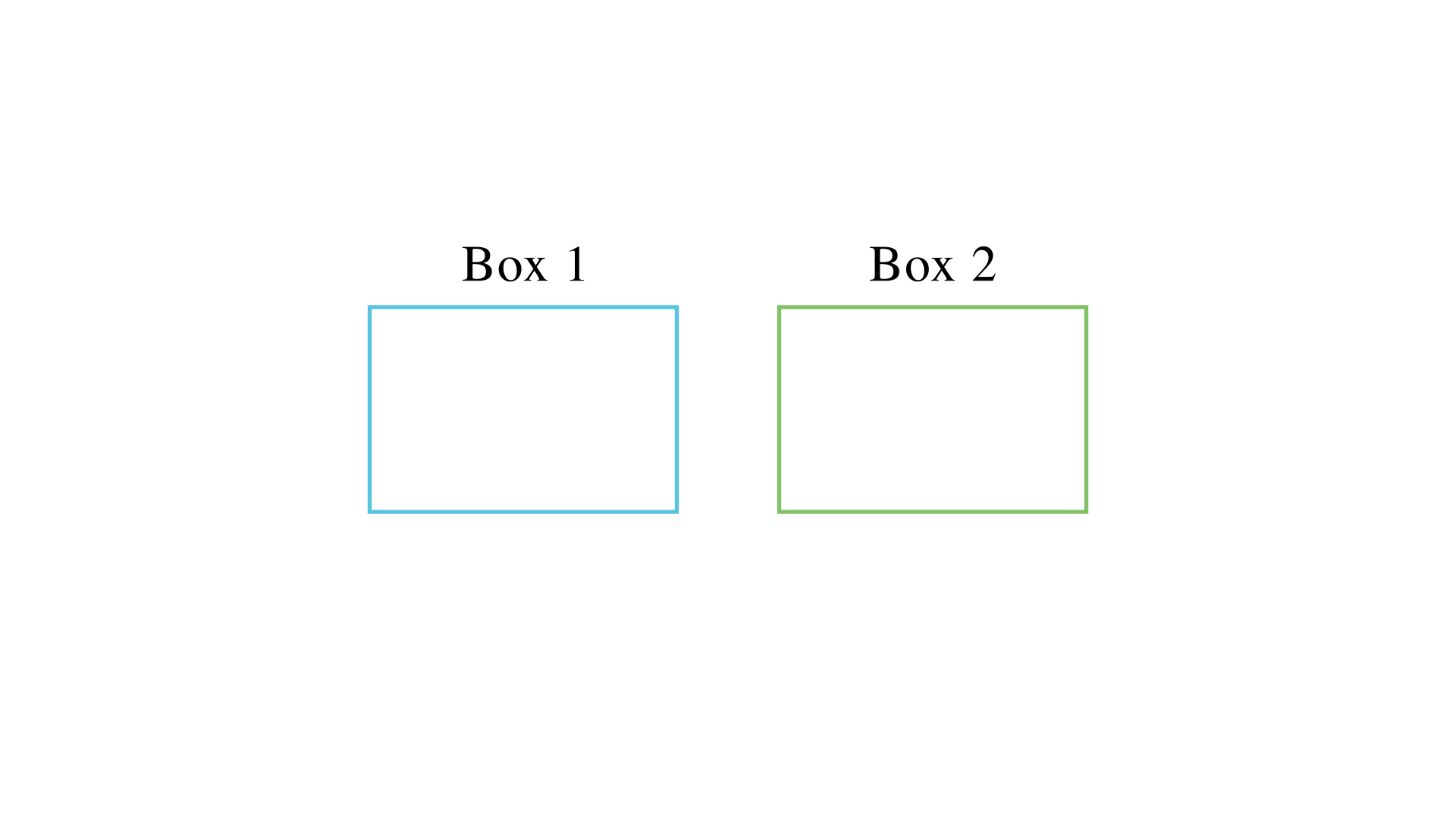 "Two boxes without overlap