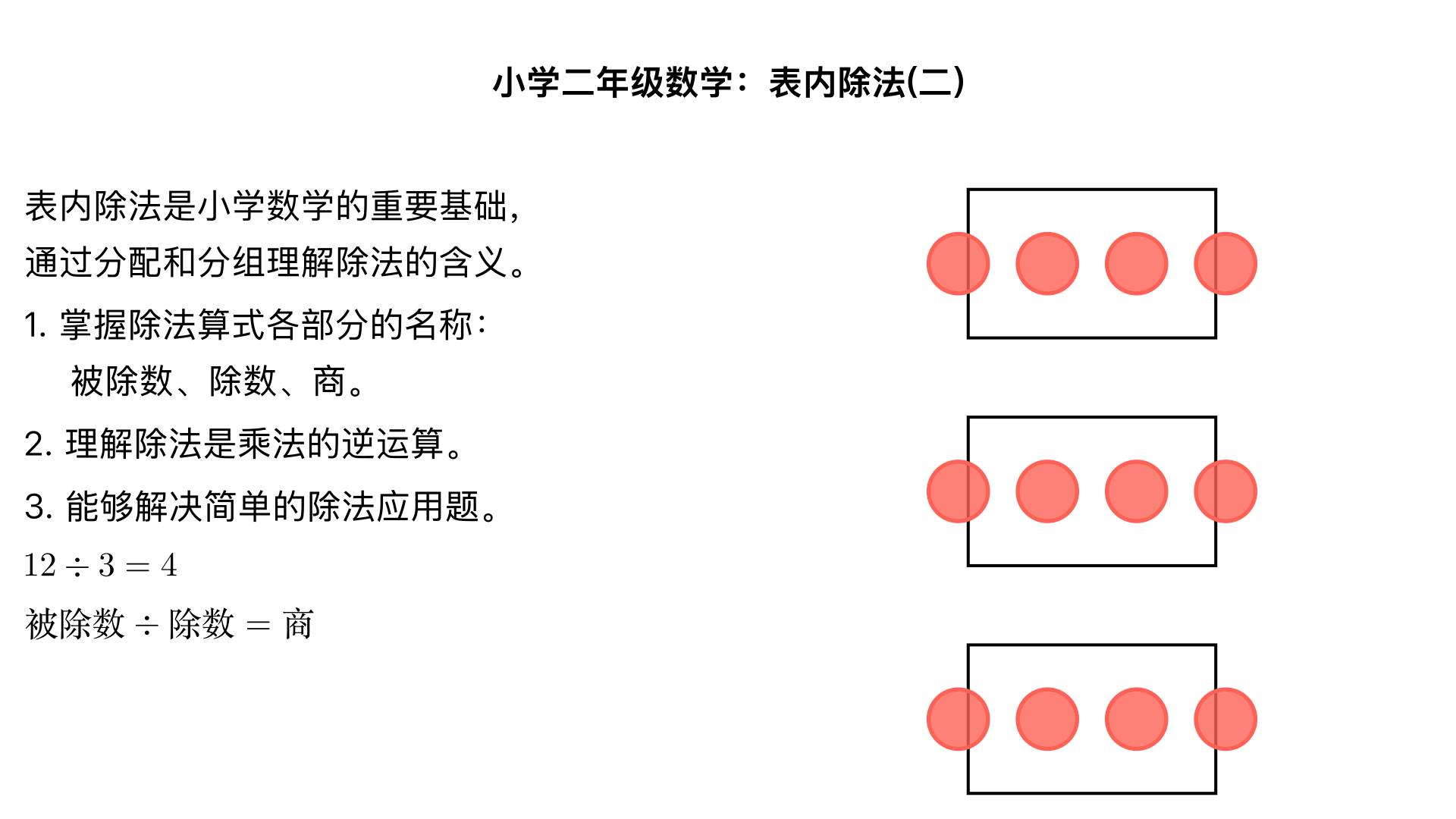 小学二年级数学表内除法(二)
